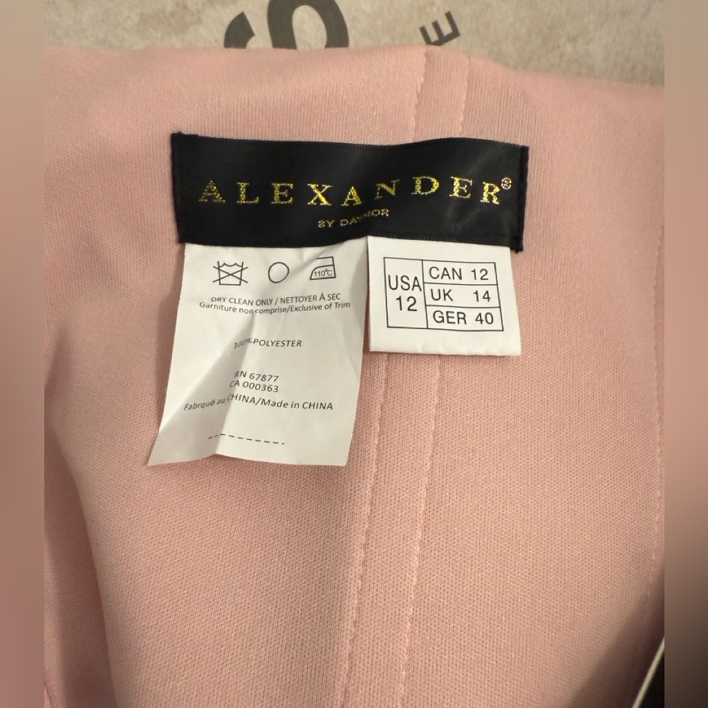 Alexander By Daymor Pink Off Shoulder Ball Gown Maxi Dress Size 12 #1159 - Picture 5 of 6
